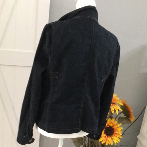 Lauren Jeans Co. Black Jean jacket. Size Medium - Picture 9 of 13